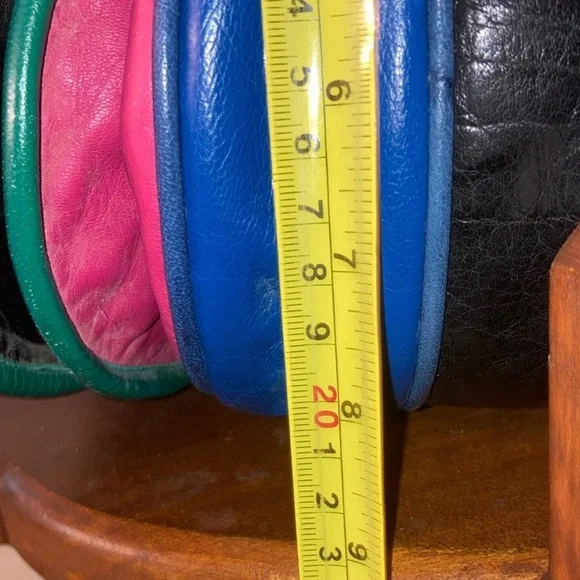 Vintage Color-block 80’s 90’s Leather Bag - Picture 8 of 13